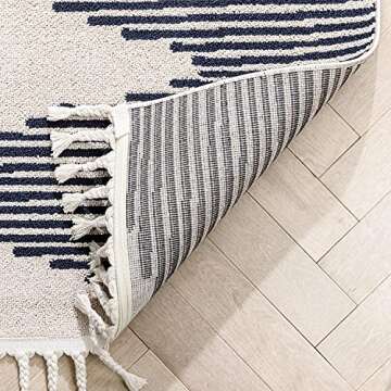 Well Woven Zella Ivory Tribal Diamond Medallion Area Rug