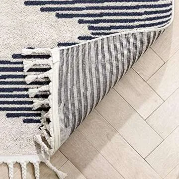 Well Woven Zella Ivory Tribal Diamond Medallion Area Rug