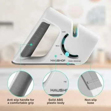 HAUSHOF 4-in-1 Knife Sharpener for All Types of Knives