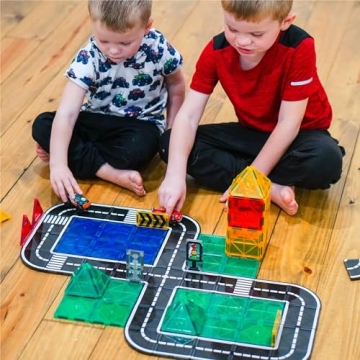 Magnetic Tiles Road Expansion Pack for Creative Play