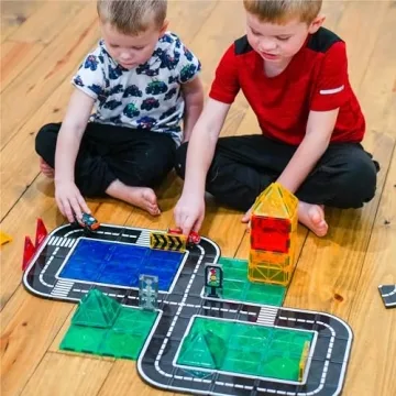 Magnetic Tiles Road Expansion Pack for Creative Play