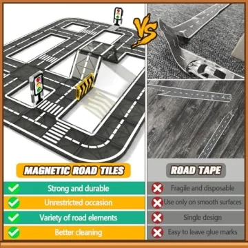 Magnetic Tiles Road Expansion Pack for Creative Play