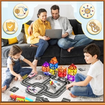Magnetic Tiles Road Expansion Pack for Creative Play