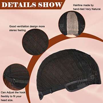 NAYOO Long Auburn Wavy Wig for Women 26 Inch Middle Part Curly Wavy Wig Natural Looking Synthetic Heat Resistant Fiber Wig for Daily Party Use (Auburn)