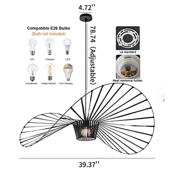 KELUOLY Black Vintage Chandelier for Stylish Spaces