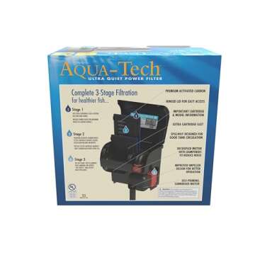 Aqua-Tech Ultra Quiet Power Filter, For Aquariums 10-20 Gallons