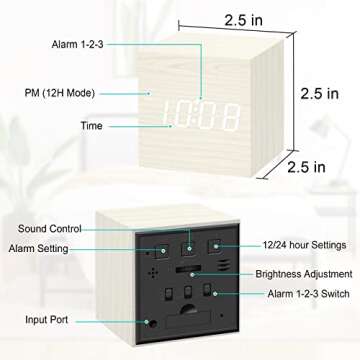 WulaWindy Mini Digital Alarm Clock for Home and Office