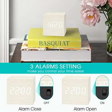 WulaWindy Mini Digital Alarm Clock for Home and Office