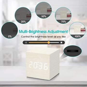 WulaWindy Mini Digital Alarm Clock for Home and Office