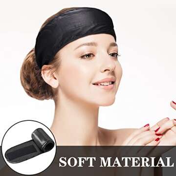 8 Pieces Silk Spa Headband Satin Hair Wrap for Sleeping Adjustable Headband for Washing Face Spa Facial Headband Soft Terry Cloth Headbands for Women Sleep Makeup Skincare Spa Face Wash