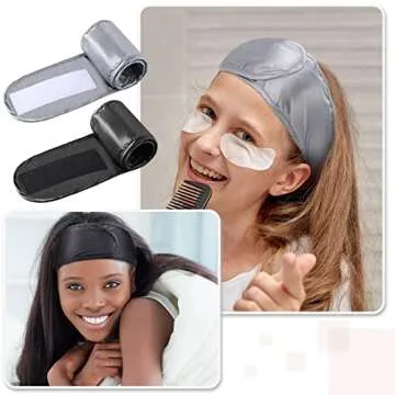 8 Pieces Silk Spa Headband for Hair Care and Beauty