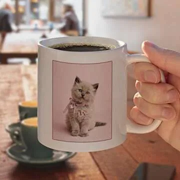 Miradoll Ragdoll Cat Pink Ribbon Mug - Perfect Gift!