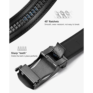 BOSTANTEN Men's Leather Ratchet Belt for Dress & Casual