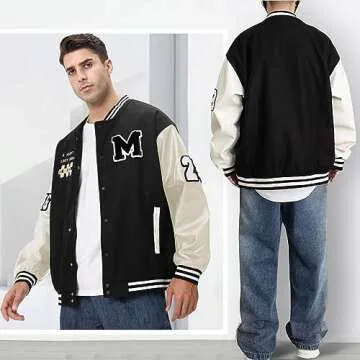 Covisoty Stylish Unisex Varsity Jacket for All Seasons