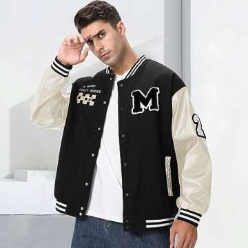 Covisoty Stylish Unisex Varsity Jacket for All Seasons