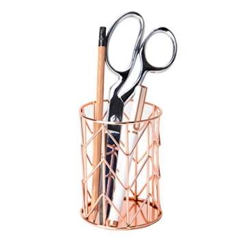 U Brands Pencil Cup, Wire Metal, Copper/Rose Gold - 857U06-24