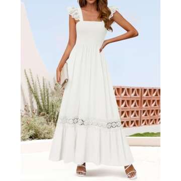 Summer Lace Strap Max Dress - ZESICA Women's 2025 Collection