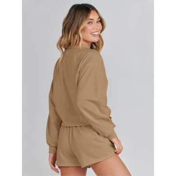 Stylish MEROKEETY Women's 2025 Lounge Set for Fall