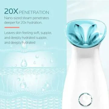 Colorfarm Facial Steamer Nano Ionic: Face Steamer Humidifier Hot Mist Home Sauna Spa - Deep Cleaning Unclogs Pores for Women Men Sinuses Moisturizing