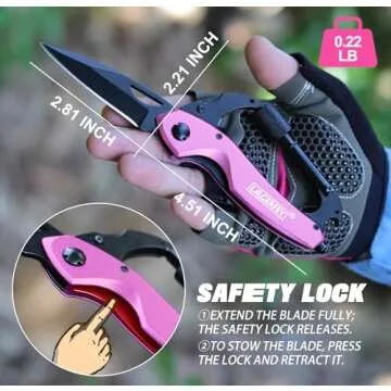 Gifts for Women Mom Wife - Mothers Day Gifts, Self Defense Keychain - Birthday Gifts for Women, Stocking Stuffers for Women - Women Stocking Stuffers, Women Gifts for Christmas - P’ink Multitool