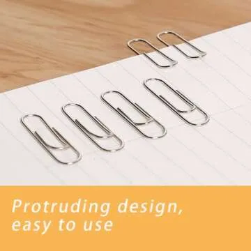 220pcs Silver Paper Clips, Medium and Jumbo Size (1.3 inch & 2 inch) Office Paperclips - with Storage Box in Each Size for Easy Storage