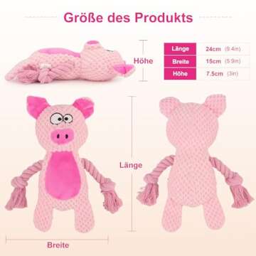 TONYFY Dog Squeaky Plush Toys for Puppies and Small Dogs