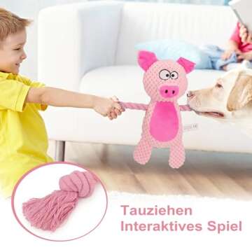 TONYFY Dog Squeaky Plush Toys for Puppies and Small Dogs