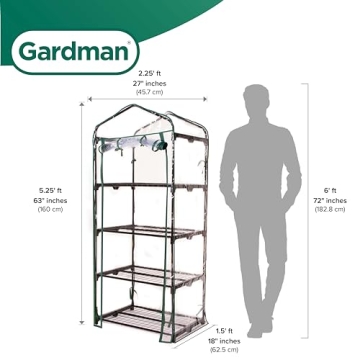 Gardman R687 Mini Greenhouse - Space-Saving Gardening Solution