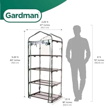 Gardman R687 Mini Greenhouse - Space-Saving Gardening Solution