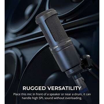 Audio Technica AT2020 Microphone Bundle for Home Studios