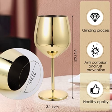Elegant FOOLS ALIBAI Stainless Steel Wine Glass Set