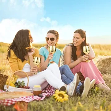 Elegant FOOLS ALIBAI Stainless Steel Wine Glass Set