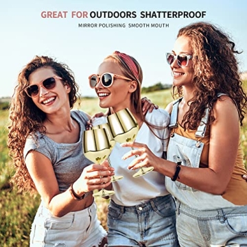 Elegant FOOLS ALIBAI Stainless Steel Wine Glass Set