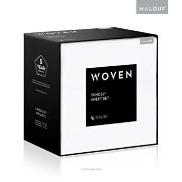 Malouf Eco-Friendly TENCEL Pillowcase and Sheet Set