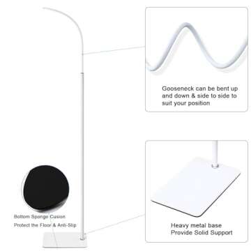 67" Adjustable Height Baby Monitor Floor Stand Holder for Infant Optics DXR-8 Pro,Nanit Pro,Eufy Spaceview, Spaceview Pro,Owlet Cam 2 Baby Monitor Stand，Also for Cameras with 1/4 Screw Mount