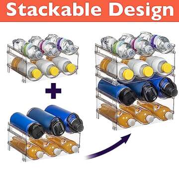 ClearSpace Water Bottle Organizer - Stackable 4 Pack