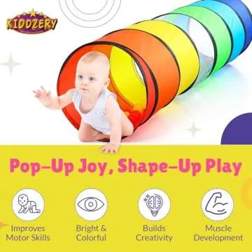 Kids Play Tunnel Set for Toddlers | Double Tunnels for Indoor and Outdoor Fun | Easy Storage & Trans...