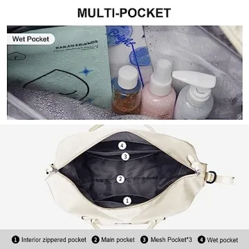 Stylish Travel Duffel Bag for Women - Gym & Weekend Use