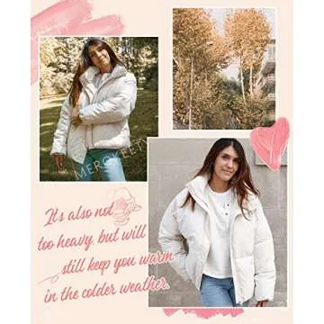 Stylish MEROKEETY Women's Winter Puffer Jacket