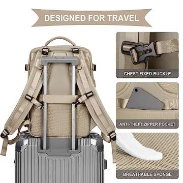 coowoz Large Travel Backpack - Versatile, Waterproof & Stylish