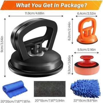 Car Dent Puller Kit - 3 Pack Suction Cup Tools