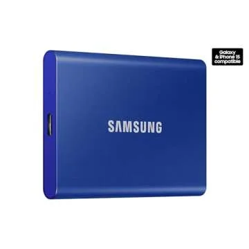 SAMSUNG T7 Portable SSD, 500GB External Solid State Drive, Speeds Up to 1,050MB/s, USB 3.2 Gen 2, Re...