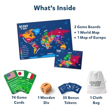 Scout It Out Geography Board Game for Families Kids 7+