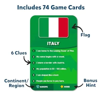 Scout It Out Geography Board Game for Families Kids 7+