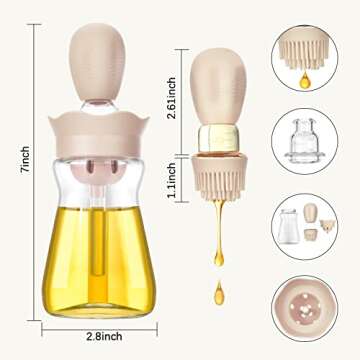 VENMATE Olive Oil Dispenser - Silicone Measuring Dropper