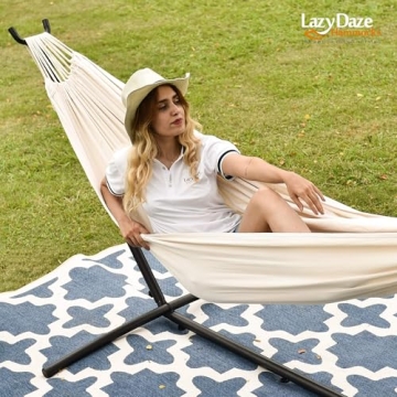 Lazy Daze Double Hammock with Durable Steel Stand