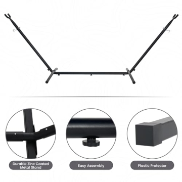 Lazy Daze Double Hammock with Durable Steel Stand