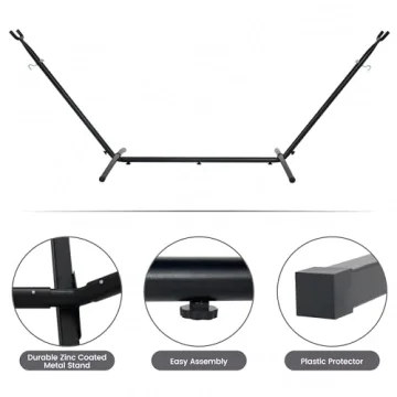 Lazy Daze Double Hammock with Durable Steel Stand