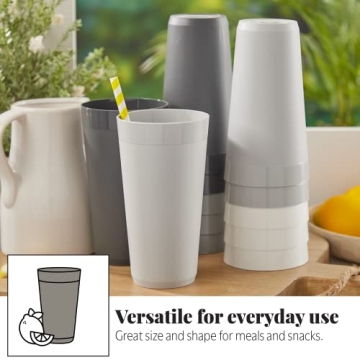 US Acrylic 32oz Durable Stackable Tumblers Set of 12