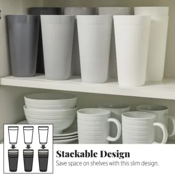 US Acrylic 32oz Durable Stackable Tumblers Set of 12